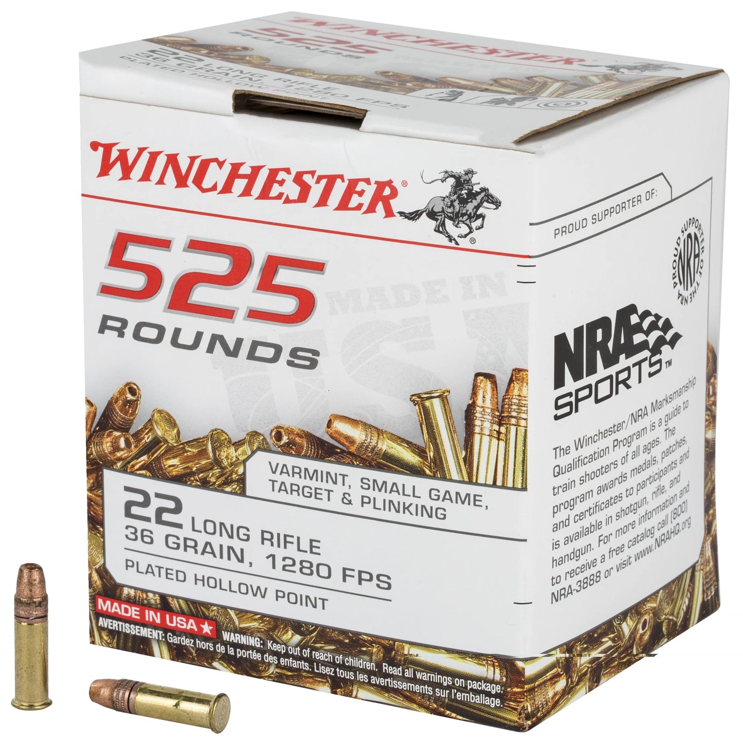 Win Usa 22lr 36gr Cphp 525/5250