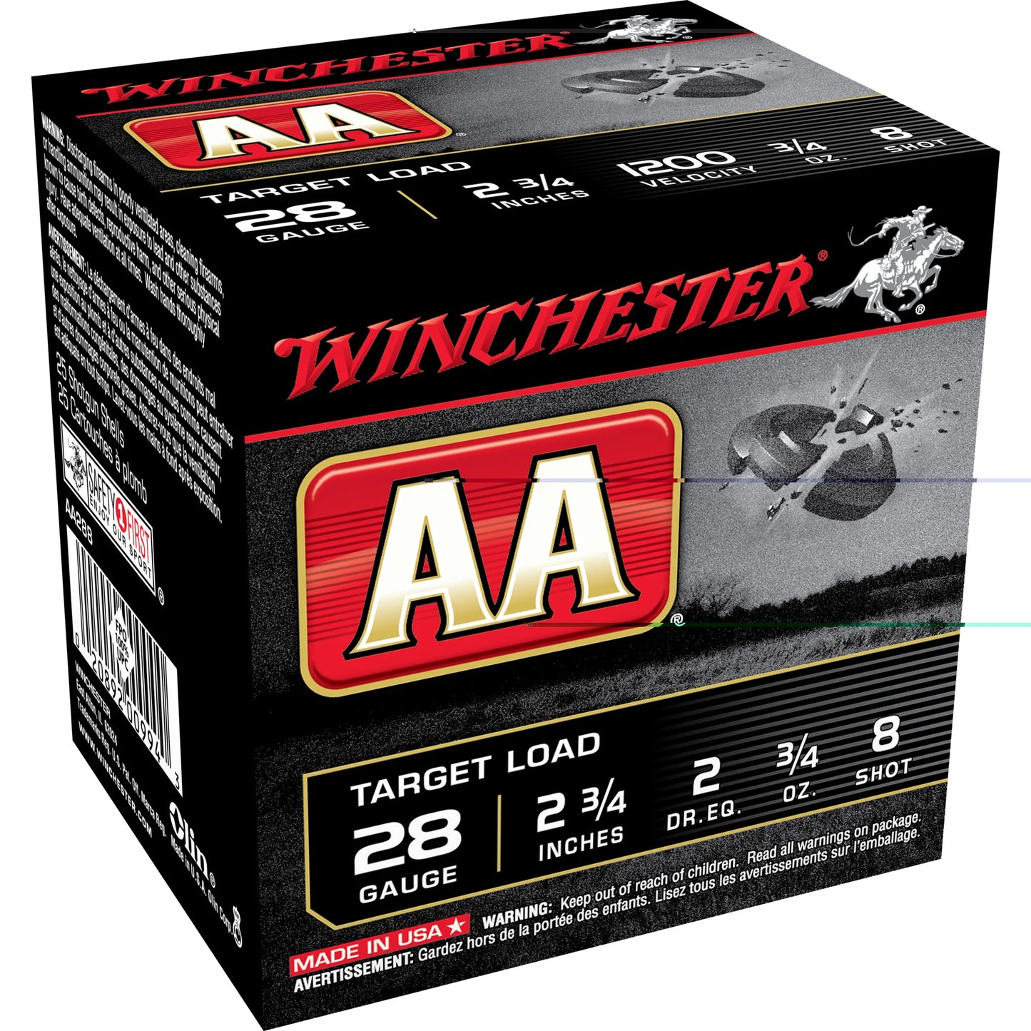 Win Aa Trgt 28ga 2-3/4" #8 25/250