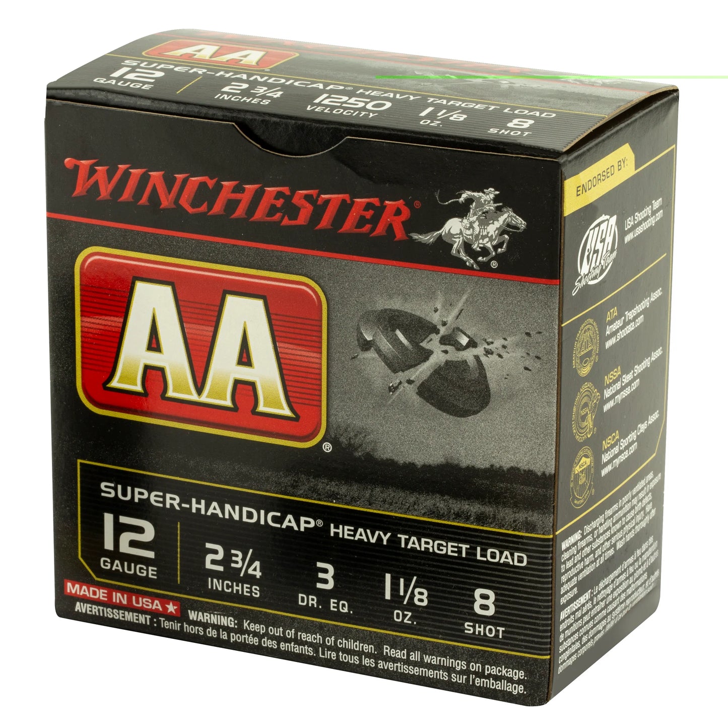 Win Aa Sh 12ga 2.75" #8 25/250