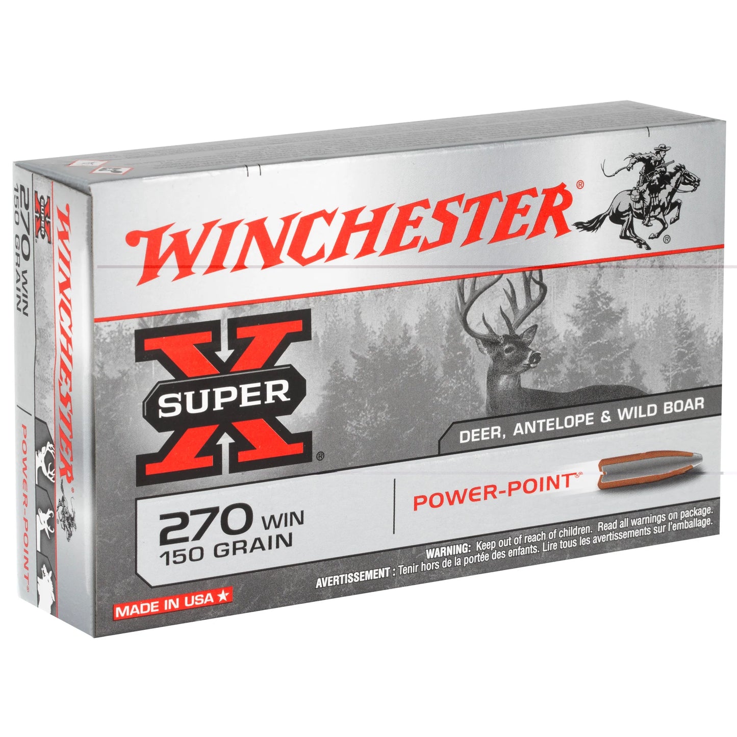 Winchester Ammunition, Super-X, 270Win, 150 Grain | PP |  (20 Round Box)