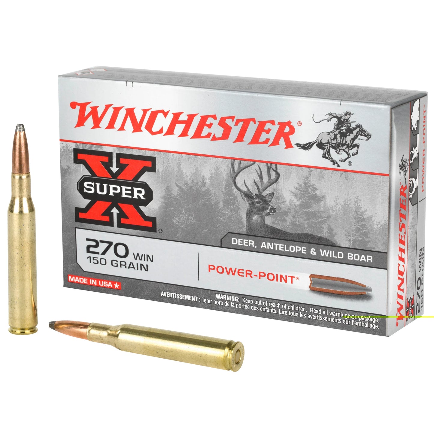 Winchester Ammunition, Super-X, 270Win, 150 Grain | PP |  (20 Round Box)