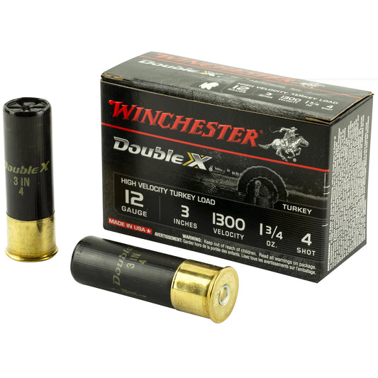 Winchester Ammunition, Double X High Velocity, Turkey, 12 Gauge, 3", #4, 1.75oz   (10 Round Box)