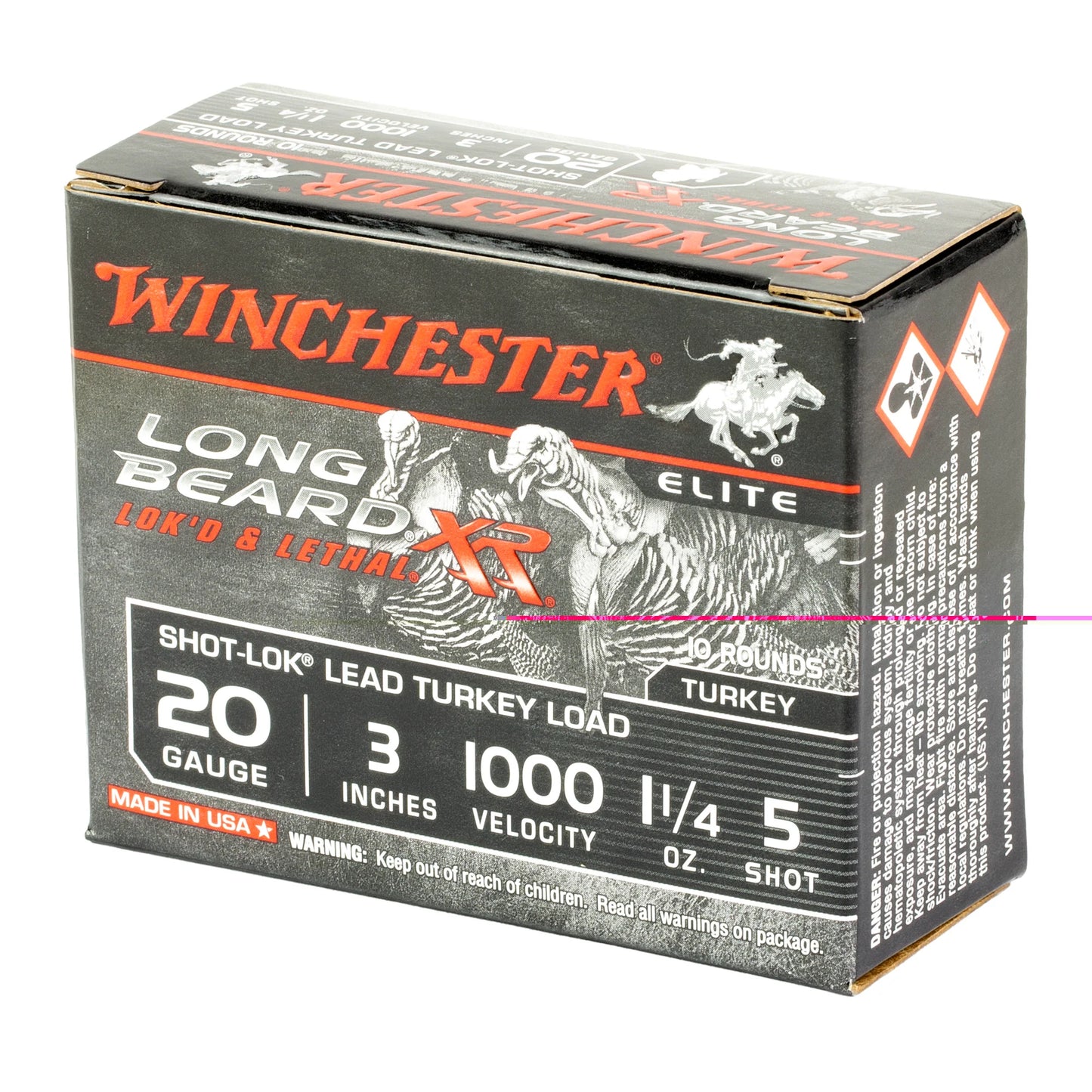 Winchester Ammunition, Long Beard XR, 20 Gauge, 3", #5, 1 1/4 oz, Shotshell, Shot-Lok with Lead Shot  (10 Round Box)