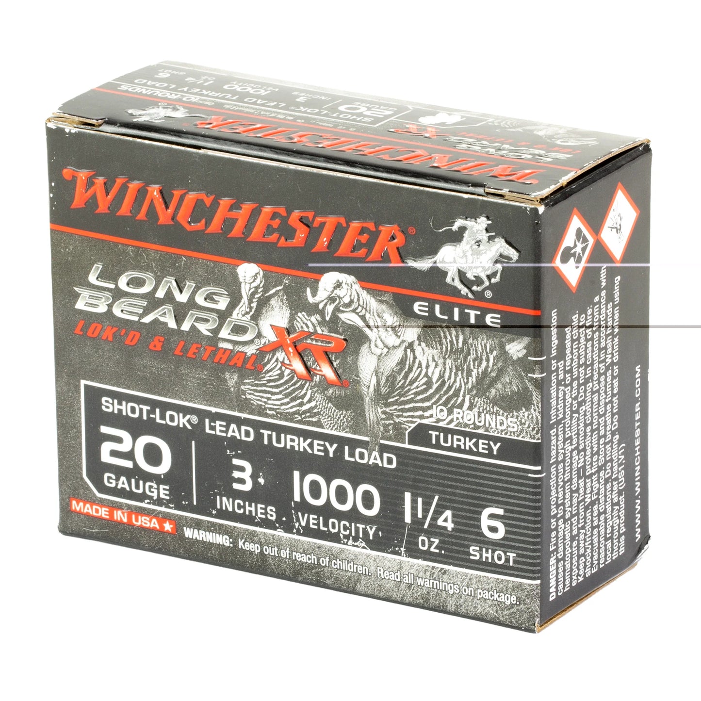 Winchester Ammunition, Long Beard XR, 20 Gauge, 3", #6, 1 1/4 oz, Shotshell, Shot-Lok with Lead Shot  (10 Round Box)