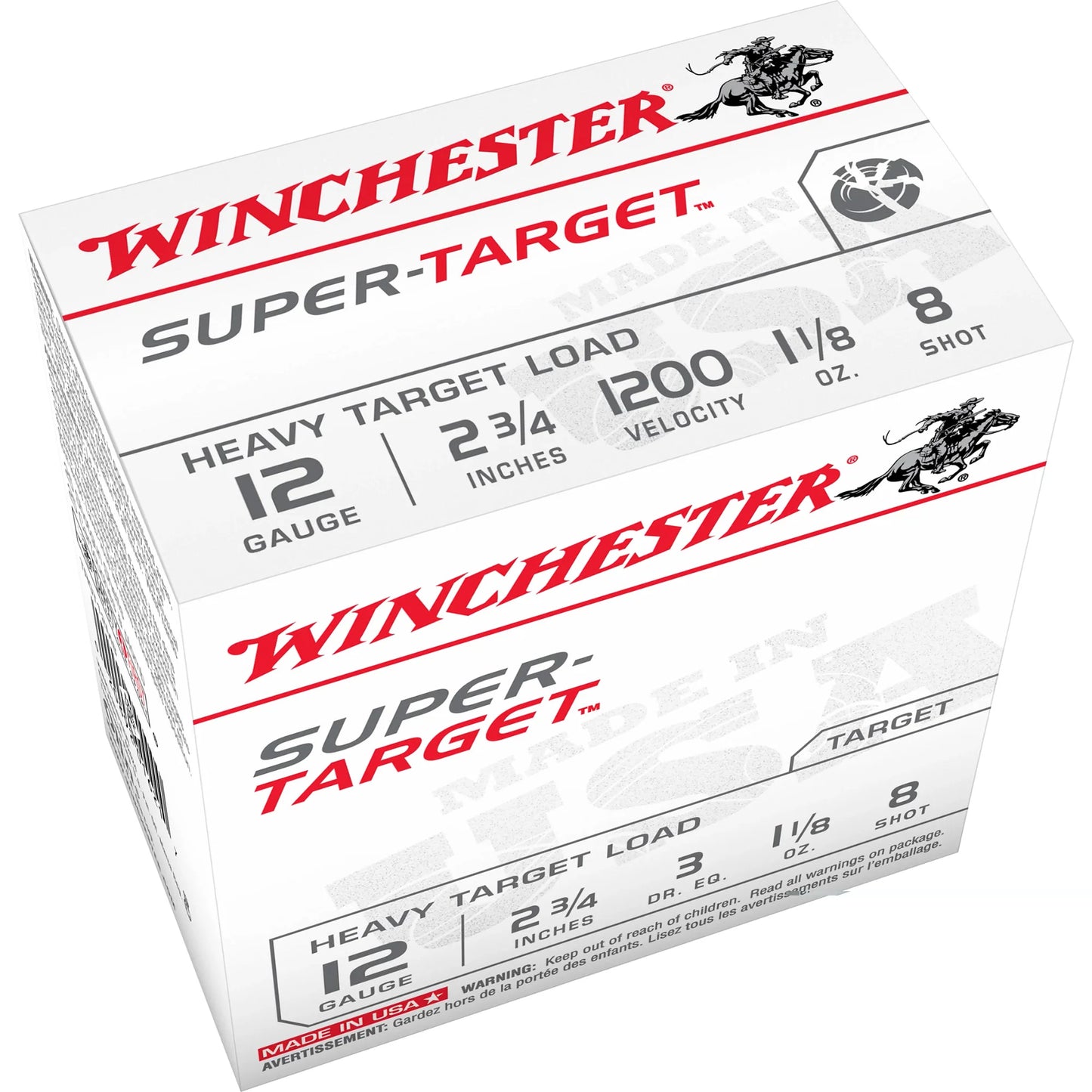 Winchester Ammunition, Shotshell, 12 Gauge 2.75", #8 1 1/8oz  (25 Round Box)