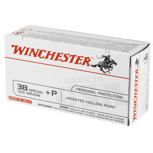 Winchester Ammunition, USA, 38 Special +P, 125 Grain | JHP |  (50 Round Box)