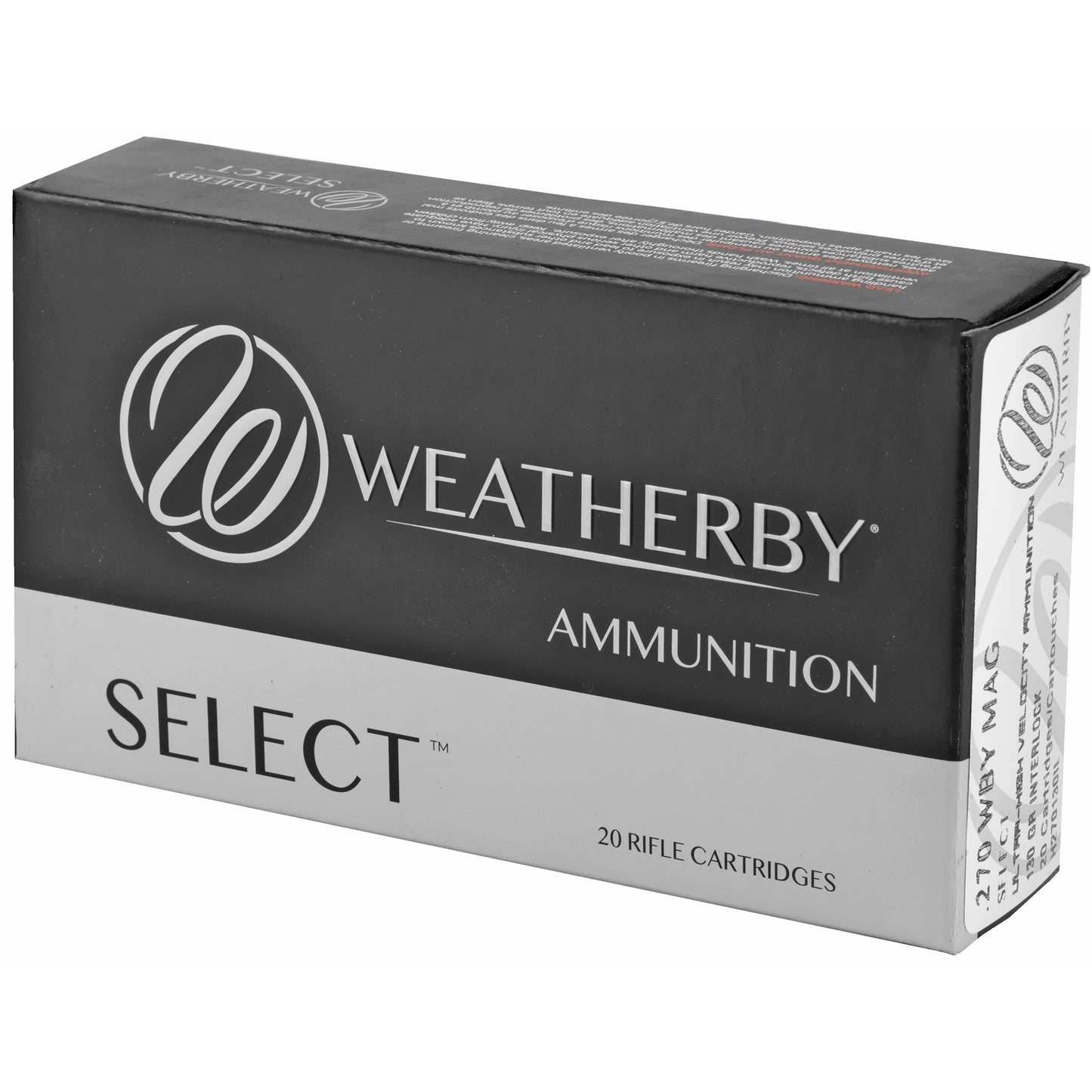 Weatherby, Select, 270 Weatherby Magnum, 130 Grain, InterLock  (20 Round Box)