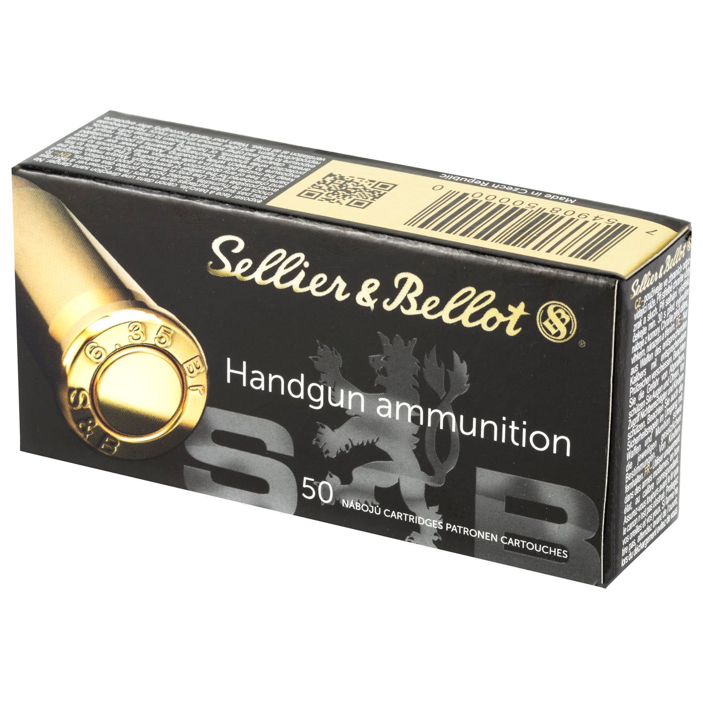 Sellier &amp; Bellot, Pistol 25ACP, 50 Grain, Full Metal Jacket, 50 Round Box