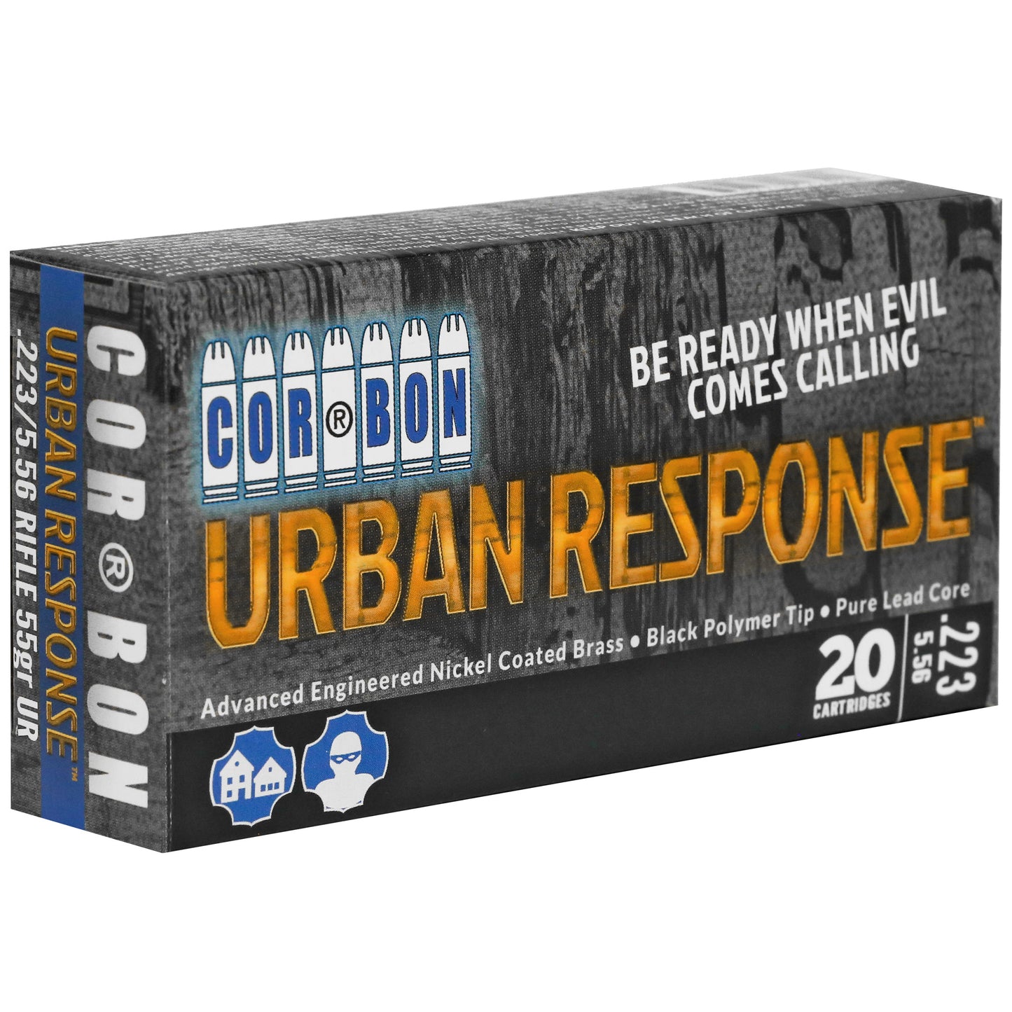 Corbon Ammo, Urban Response, 223 Remington, 55 Grain, Jacketed Hollow Point, 20 Round Box, Fragments to Minimize Over Penetration in Urban Environments