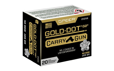 Speer Ammunition, Speer Gold Dot, 40 S&amp;W, 165Gr, Gold Dot Hollow Point, (20 Round Box)