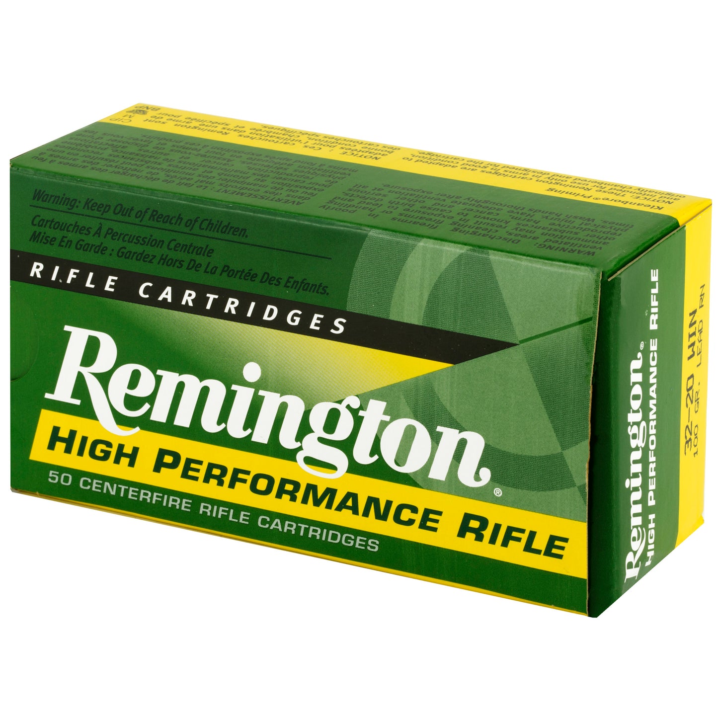 Remington, High Performance, 32-20 Winchester, 100 Grain, Lead, 50 Round Box