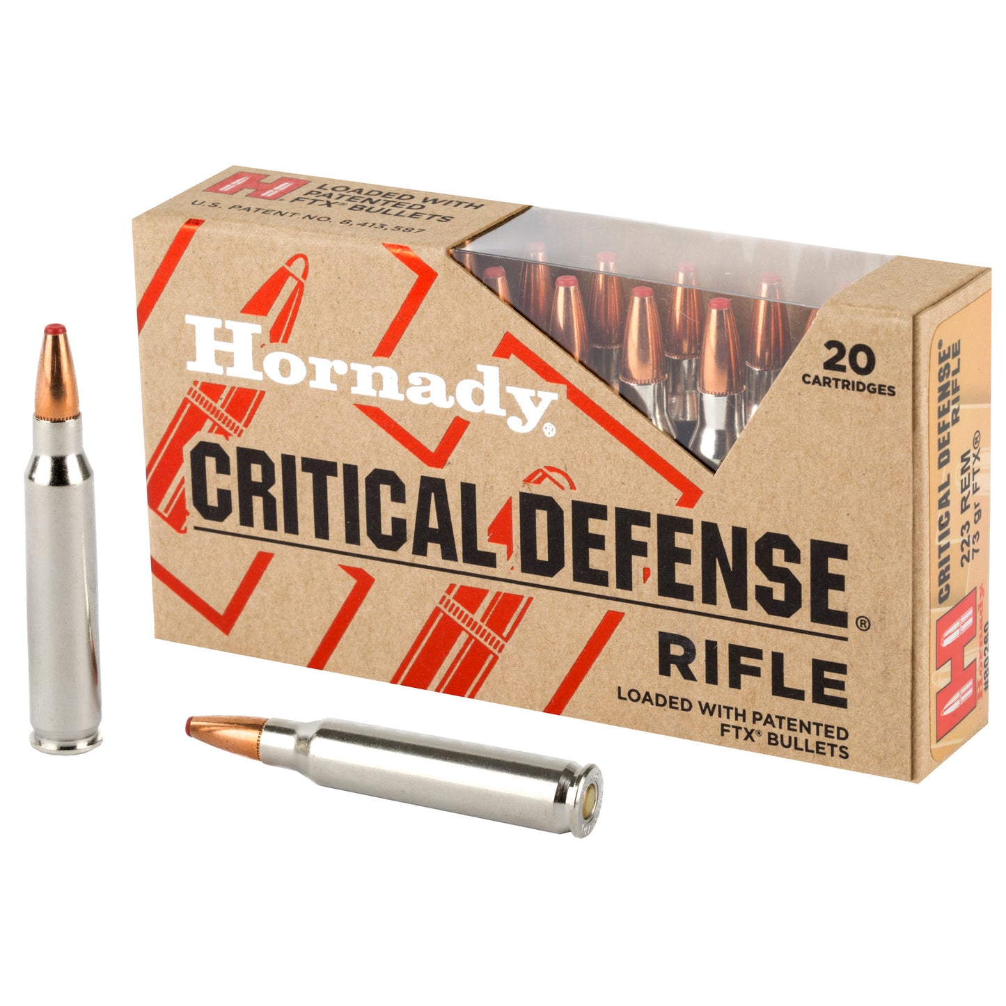 Hornady, Critical Defense Rifle, 223 Remington, 73Grain, FlexTip, 20 Round Box