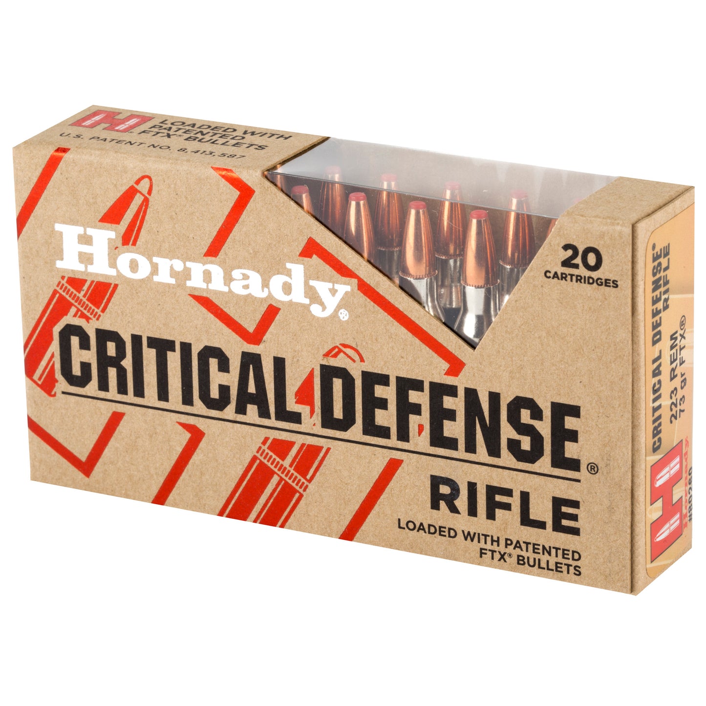 Hornady, Critical Defense Rifle, 223 Remington, 73Grain, FlexTip, 20 Round Box