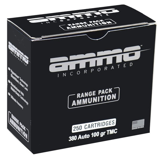 Ammo Inc Signature Range .380 ACP Handgun Ammo - 100 Grain | TMC | 250rd Box