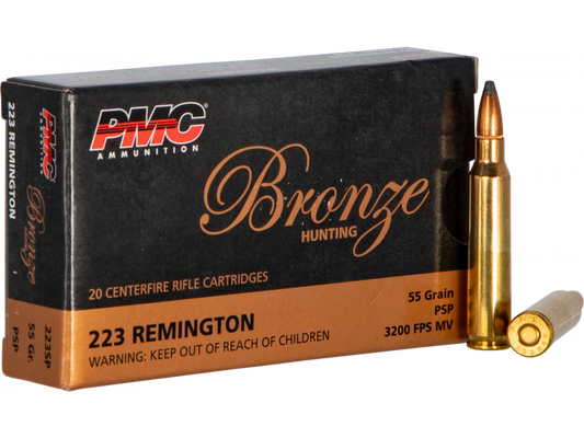 PMC Bronze .223 Remington Rifle Ammo - 55 Grain | SP | 200rd Cube