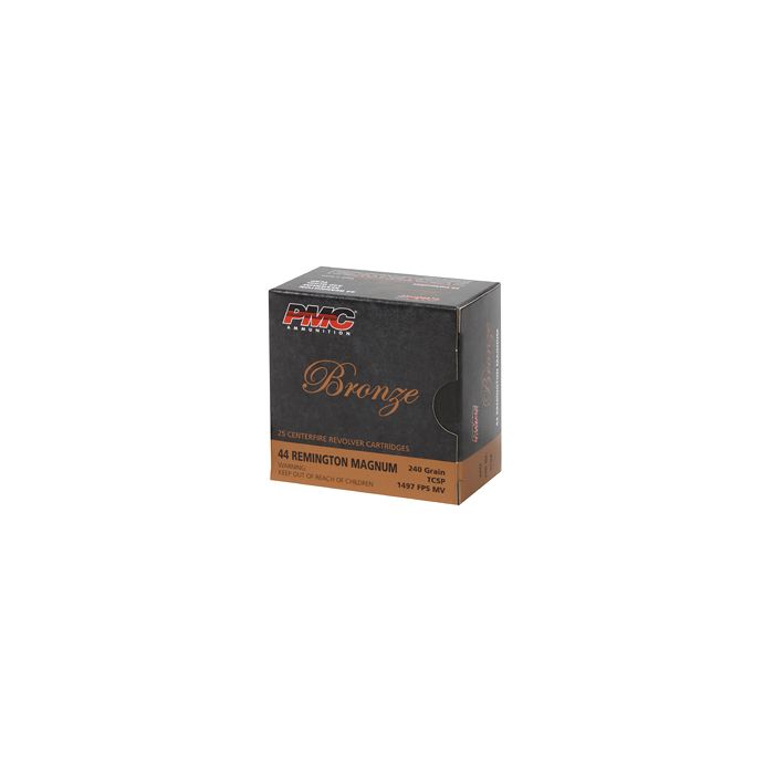 PMC Bronze .44 Magnum Handgun Ammo - 240 Grain | TCSP | 25rd Box