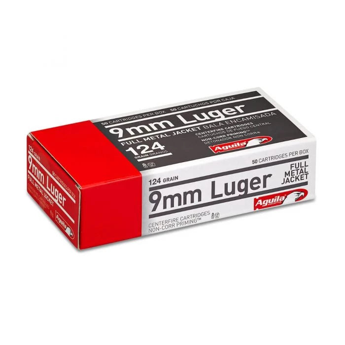 Aguila Ammunition 9mm Luger Handgun Ammo - 124 Grain | FMJ