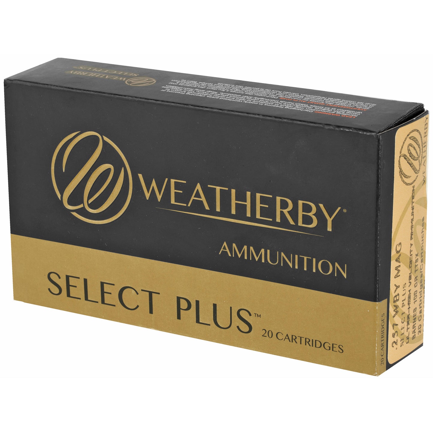 Weatherby, Select Plus, 257 Weatherby Magnum, 100 Grain, Tipped Triple Shock X Bullet  (20 Round Box)