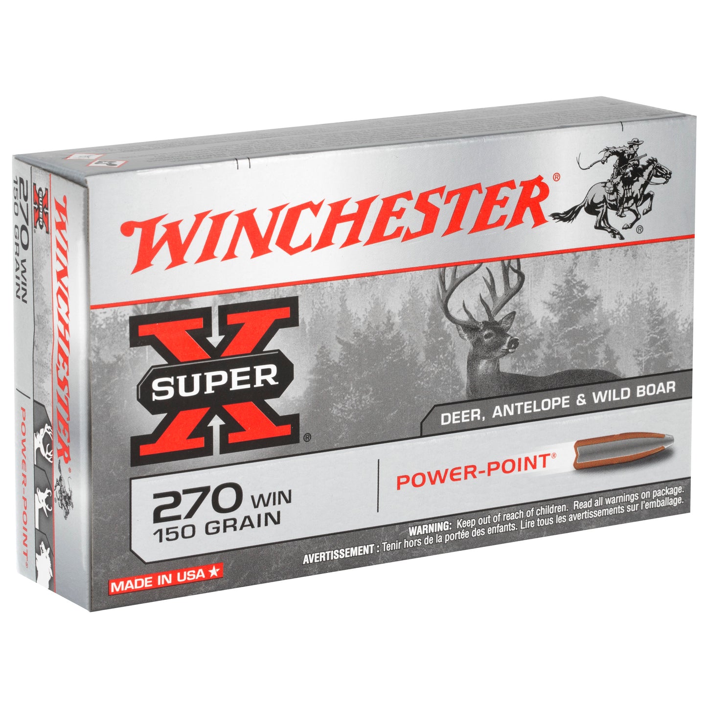 Winchester Ammunition, Super-X, 270Win, 150 Grain | PP |  (20 Round Box)