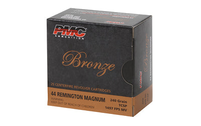 PMC Bronze .44 Magnum Handgun Ammo - 240 Grain | TCSP (25 Round Box)