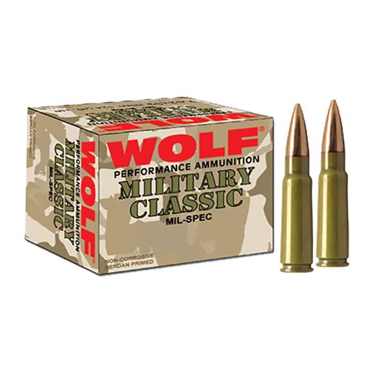 Wolf Steel Case .308 Win Rifle Ammo - 168 Grain | FMJ | 500rd Case