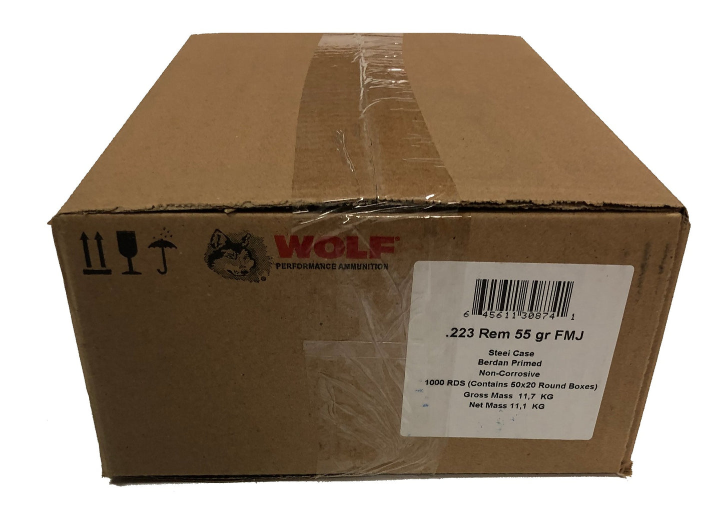 Wolf Steel Case .223 Remington Rifle Ammo - 55 Grain | FMJ | 1000rd Case