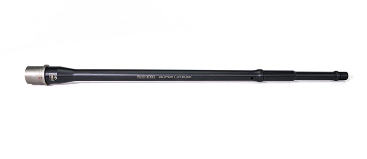 Faxon Firearms Match Series AR15 Barrel .223 Wylde 1:8 Twist 416R, 5R Rifling, Nitride, Nickel Teflon Extension - 18" | Gunner Profile | Mid Length