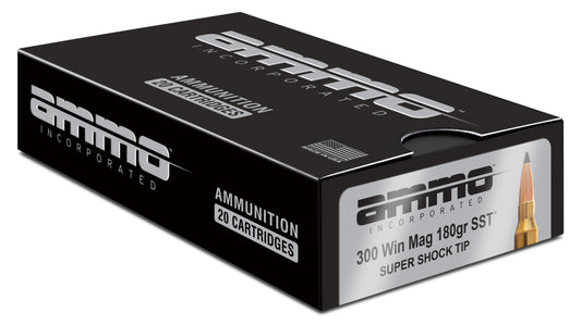 Ammo Inc Signature Hunt .300 Win Mag Rifle Ammo - 180 Grain | Super Shock Tip | (20 Round Box)