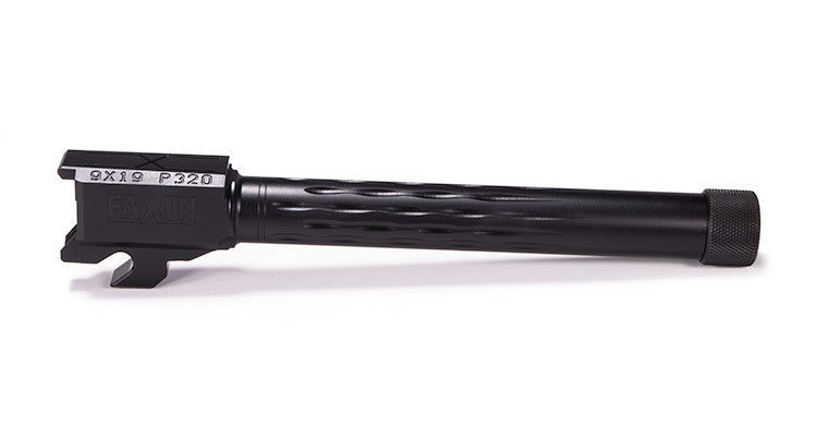 Faxon Firearms Match Series Sig P320 Fullsize Flame Fluted Barrel 416R - Threaded | Black Nitride