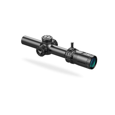 Swamp Fox Arrowhead Series SFP Riflescope - Black | 1-10X24 | Green IR MIL Reticle