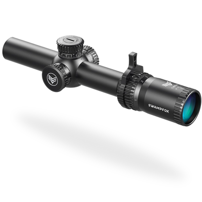 Swamp Fox Tomahawk LPVO Series Riflescope - Black | 1-4X24 | Guerrilla Cross MOA Reticle