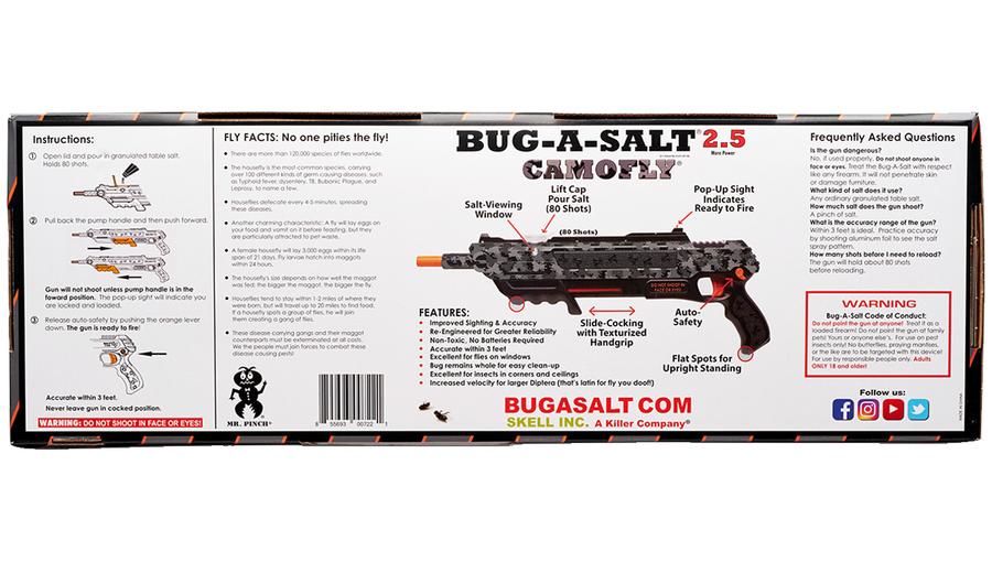 BUG-A-SALT 2.5 Pump Salt Shotgun - Black Camofly