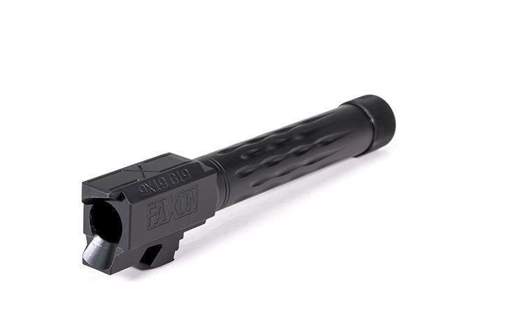 Faxon Firearms Match Series Glock G19 Flame Fluted Barrel 416R - Threaded | Black Nitride