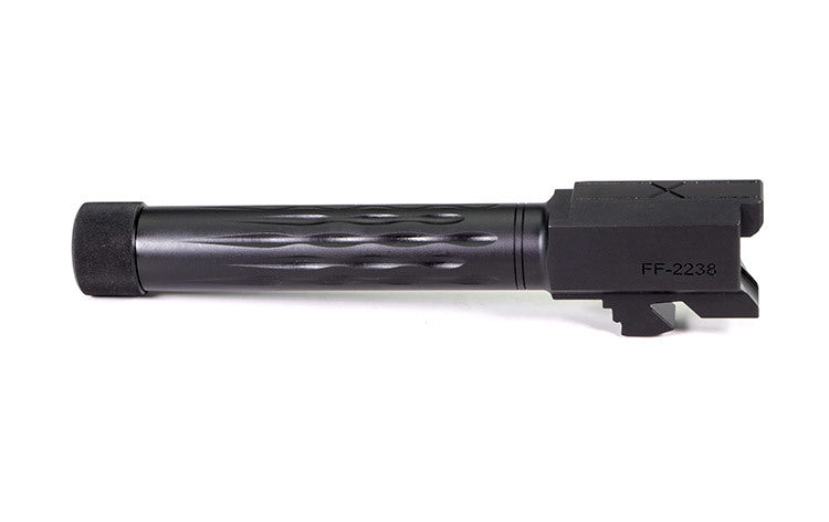 Faxon Firearms Match Series Glock G19 Flame Fluted Barrel 416R - Threaded | Black Nitride