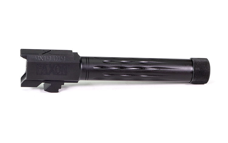 Faxon Firearms Match Series Glock G19 Flame Fluted Barrel 416R - Threaded | Black Nitride