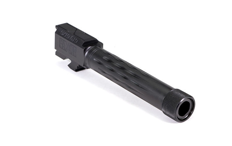 Faxon Firearms Match Series Glock G19 Flame Fluted Barrel 416R - Threaded | Black Nitride