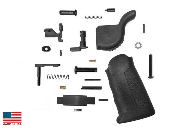 KE Arms AR15 Drop-in Lower Parts Kit - XTech Pistol Grip | Trigger Not Included