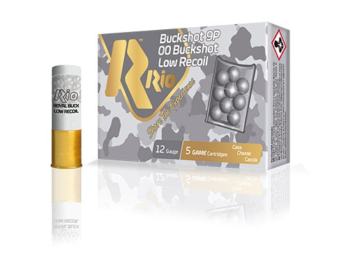 Rio Royal Buck 9P 12ga Buckshot 2.75 inch Shotgun Shells - 00Buck | 1345 fps |  (5 Round Box)