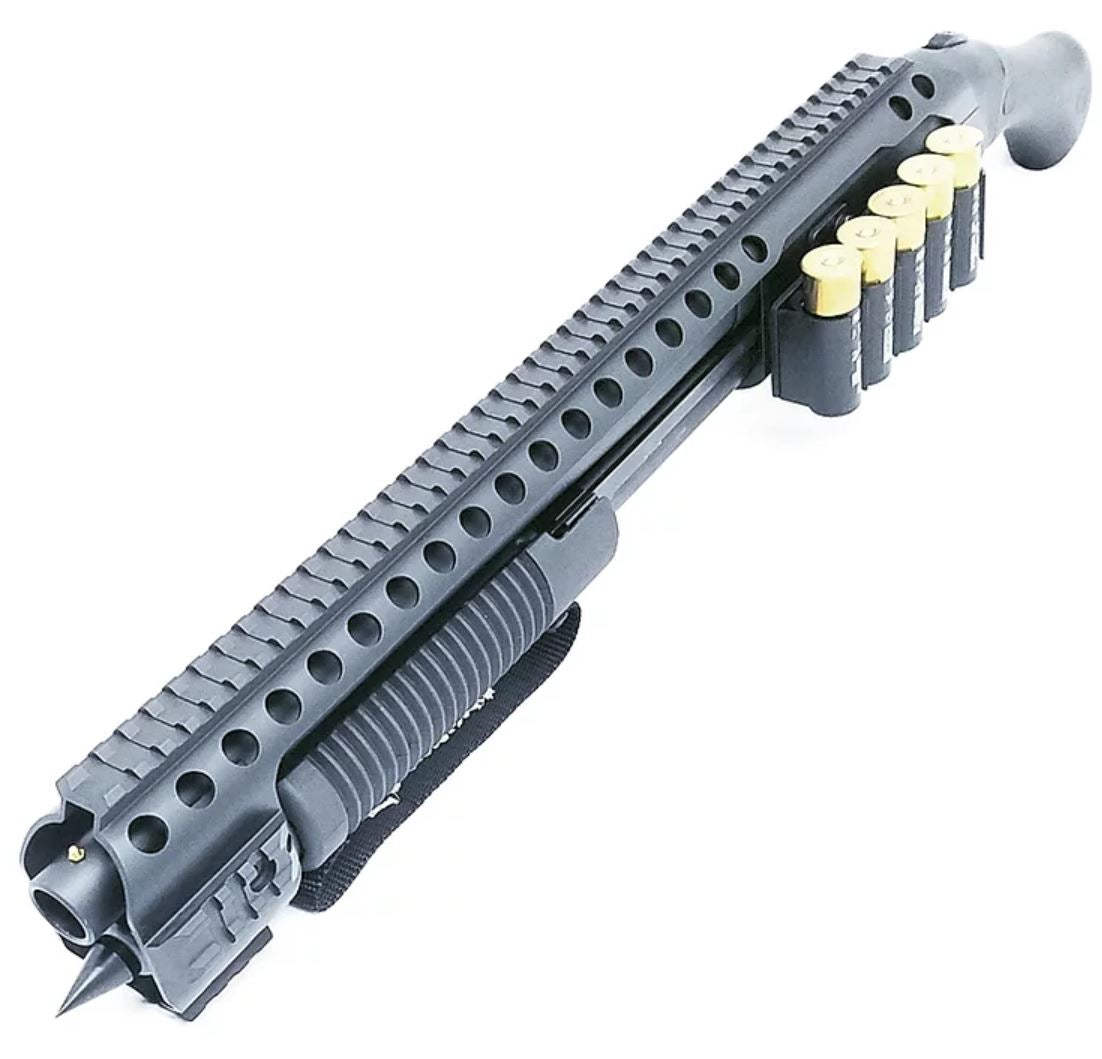 Black Aces Tactical Rail Kit - Black | Quad Rail | Side Shell Holder | Fits Mossberg Shockwave