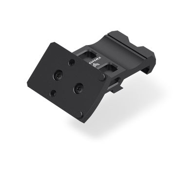 Swamp Fox Rebel Offset Mount - Black | RMR Footprint | 45° Offset | Fits 1913 Picatinny Rail