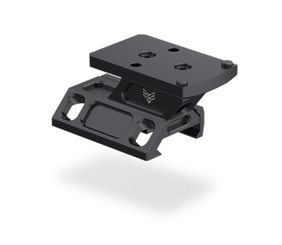 Swamp Fox Rebel Riser Mount - Black | RMR Footprint | Adjustable Height | Fits 1913 Picatinny Rail