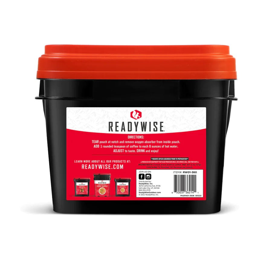 ReadyWise 360 Servings Freeze-Dried Coffee