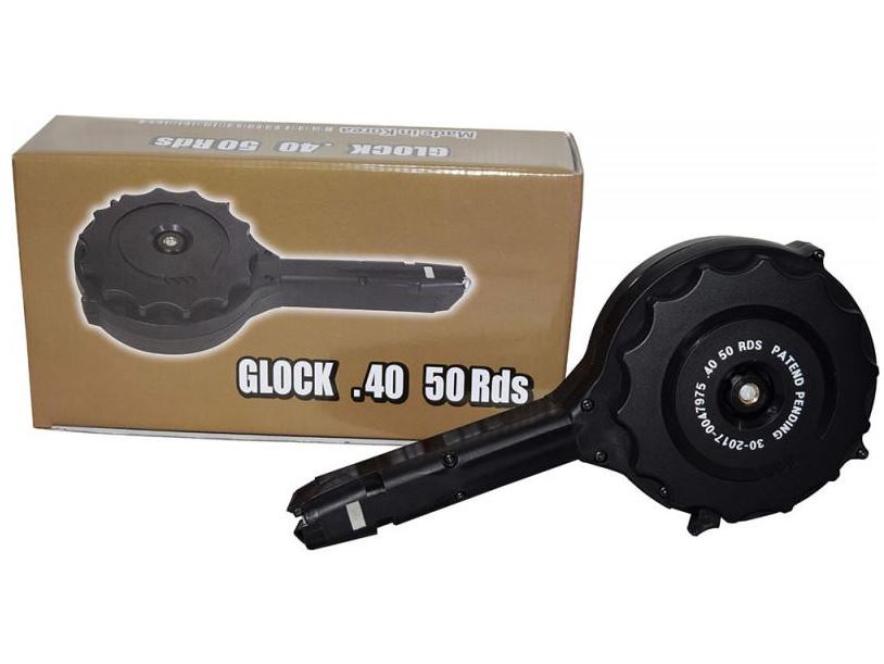 RWB .40 S&W Drum Magazine - 50rd | Fits Glock 22, 23, 27, 35