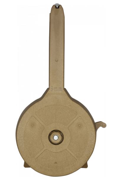 RWB 9mm Drum Magazine - Tan | 50rd | Gen 2 | Fits Glock 17, 19, 26, 34