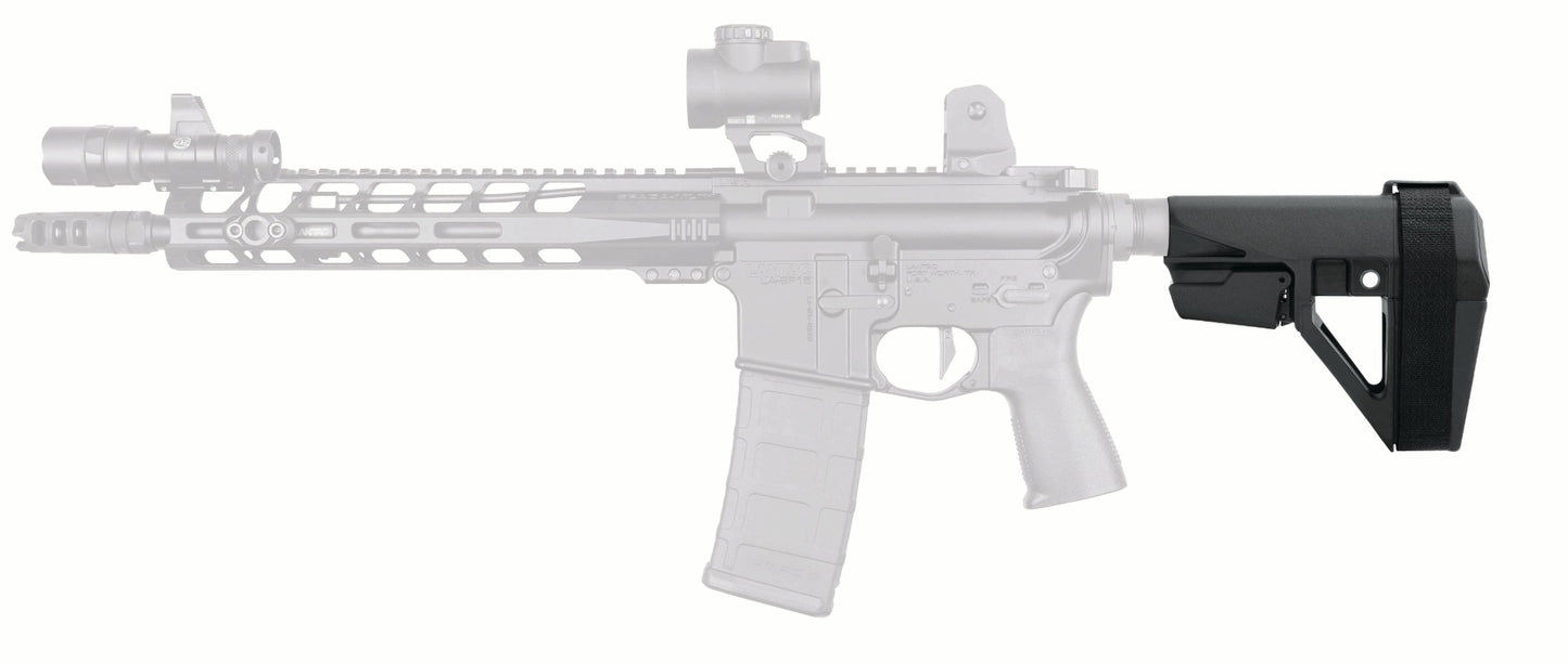 SB Tactical SBA5 Pistol Stabilizing Brace - Black | Mil-Spec Carbine Buffer Compatible