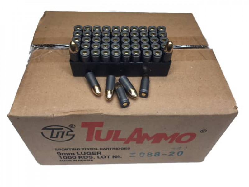 TulAmmo 9mm Luger Handgun Ammo - 115 Grain | FMJ | 1 Case (20 Boxes)