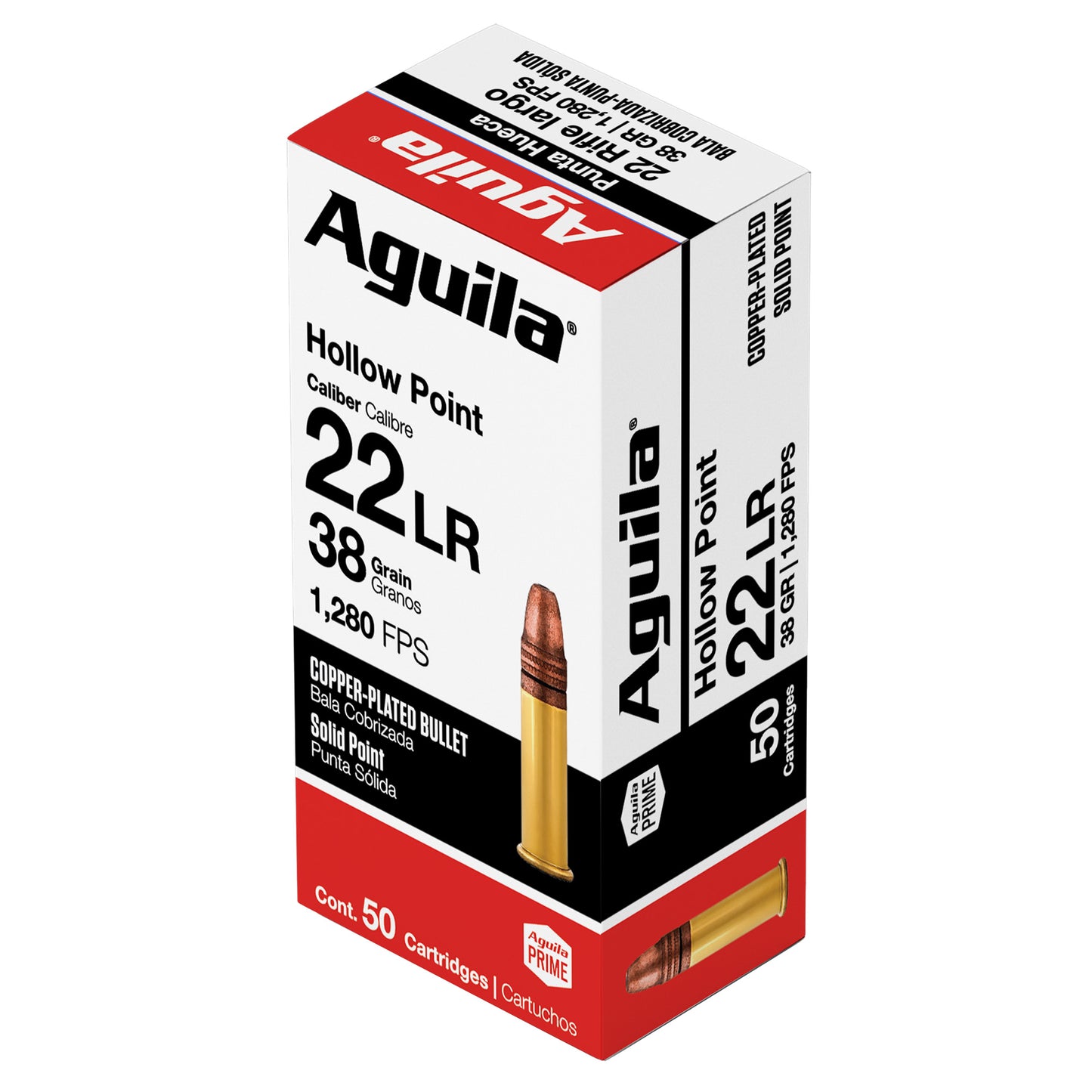 Aguila Ammunition, Rimfire, 22LR, 38Gr, Hollow Point, (2,000 Round Case)