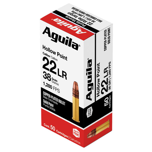 Aguila Ammunition, Rimfire, 22LR, 38Gr, Hollow Point, (2,000 Round Case)