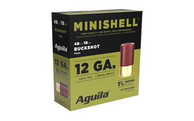 Aguila Ammunition, Minishell, 12 Gauge, 1.75", #4 Buckshot  (250 Round Case)