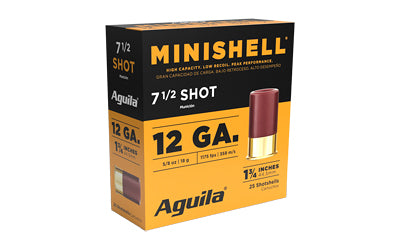 Aguila Ammunition, Minishell, 12 Gauge, 1.75", #7.5 Shot Size, Shotshell  (250 Round Case)